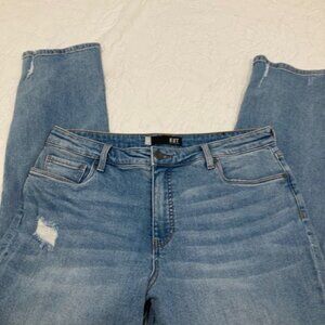 Kut from the Kloth Reese High Rise Ankle Straight Leg Jean - Distressed